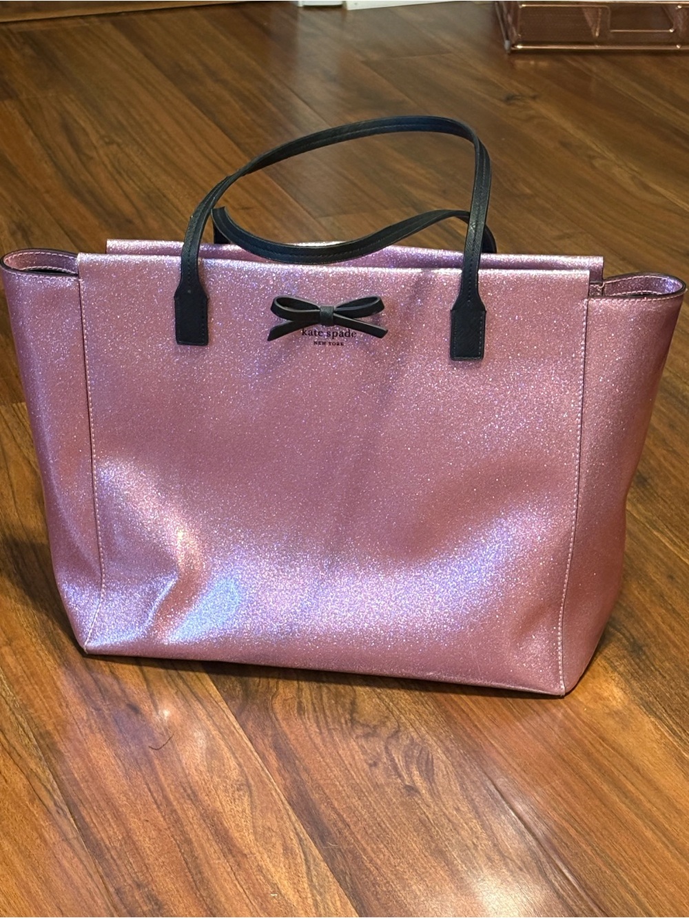 Kate Spade New York Mavis Street Taden Tote Glitter Bow Handbag (NWOT)